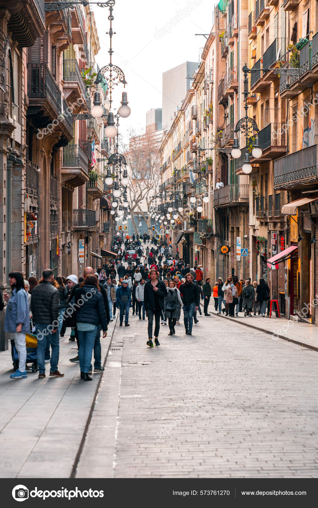 Barcelona Spain Feb 2022 Generic Architecture Street View Barcelona Spain Feb 2022 Generic Architecture Street View