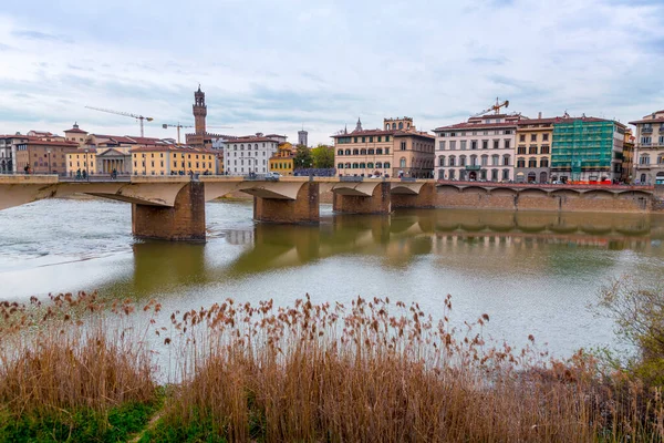 Florencia Italia Abril 2022 Ponte Alle Grazie Puente Reconstruido Después —  Fotos de Stock