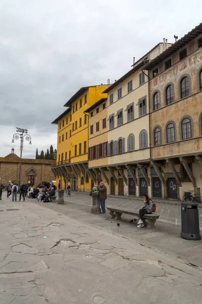 Флоренция Италия Апреля 2022 Года Площадь Санта Кроче Расположенная Рядом — стоковое фото