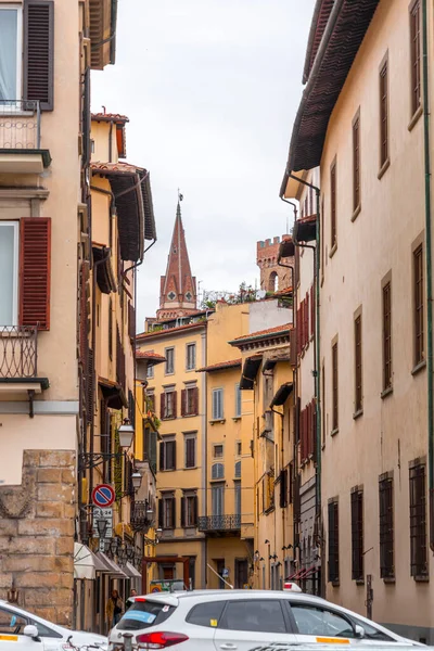 Florencja Włochy Kwietnia 2022 Typowa Architektura Widok Ulicę Florencji Toskanii — Zdjęcie stockowe
