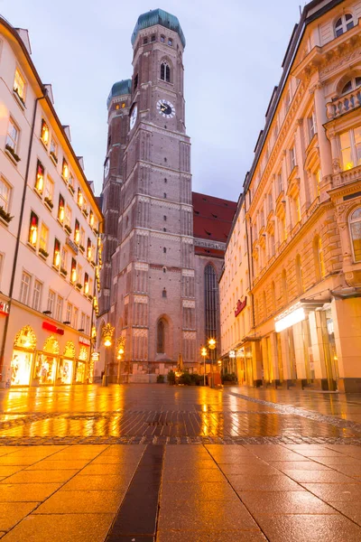 Munich Alemania Dic 2021 Vista Exterior Frauenkirche Catedral Nuestra Señora — Foto de Stock