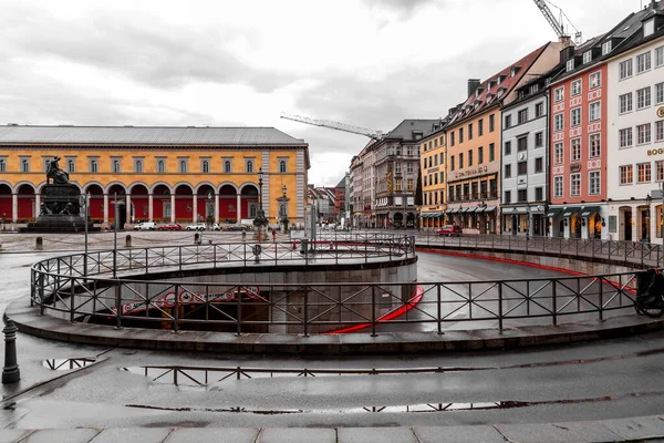 Monachium Niemcy Grudzień 2021 Budynki Placu Maxa Josepha Centrum Monachium — Zdjęcie stockowe