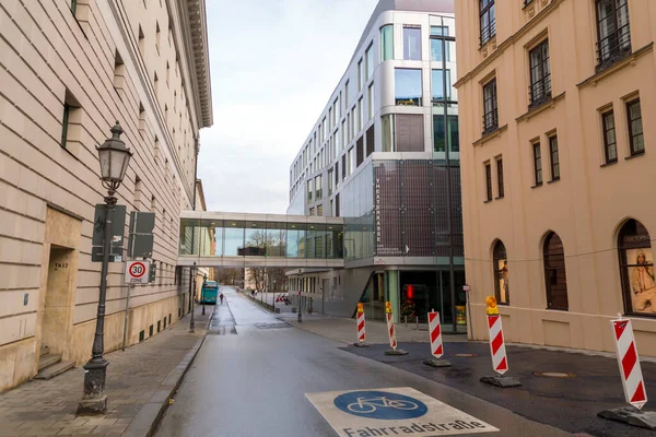 Мюнхен Германия Декабря 2021 Типичная Архитектура Вид Улицу Мюнхене Столице — стоковое фото