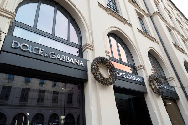 Dec 2021 Dolce Gabbana 브랜드 막시밀리안 막시밀리안 거리에 입구에 — 스톡 사진