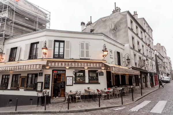 Paris França Janeiro 2022 Vista Rua Montmartre Dos Bairros Mais — Fotografia de Stock