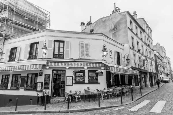 Paris Frankrike Januari 2022 Street View Montmartre Mest Pulserande Och — Stockfoto