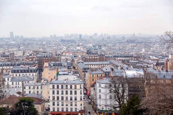 Paris Fransa Ocak 2022 Montmartre Tepesinden Paris Havadan Panoramik Manzarası — Stok fotoğraf