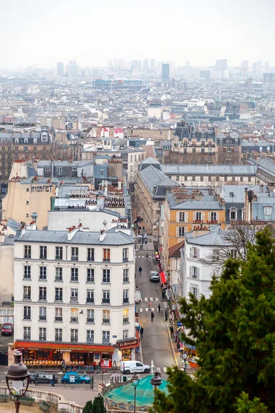 Paris Fransa Ocak 2022 Montmartre Tepesinden Paris Havadan Panoramik Manzarası — Stok fotoğraf