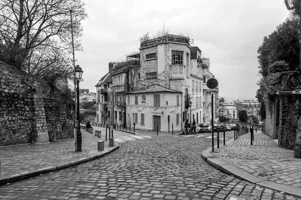 Paříž Francie Ledna 2022 Pohled Ulice Montmartre Jedné Nejživějších Nejpopulárnějších — Stock fotografie