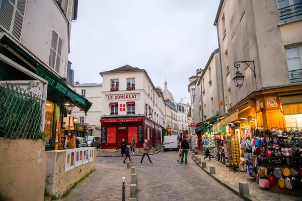 Parijs Frankrijk Januari 2022 Street View Vanuit Montmartre Een Van — Stockfoto