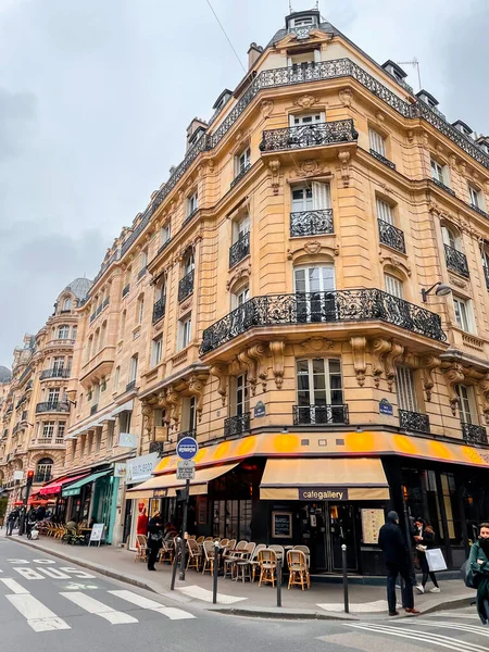 Paris França Janeiro 2022 Vista Geral Rua Paris Capital Francesa — Fotografia de Stock