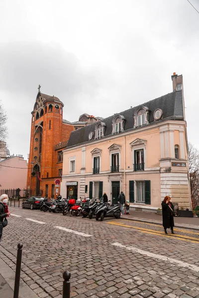 Paryż Francja Stycznia 2022 Saint Jean Montmartre Rzymskokatolicki Kościół Parafialny — Zdjęcie stockowe