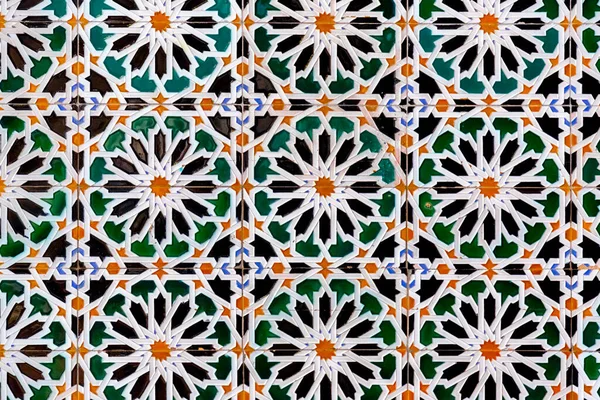 Moorish Islamic Tile Design Close Texture Background Found Historical City — Stock Photo, Image