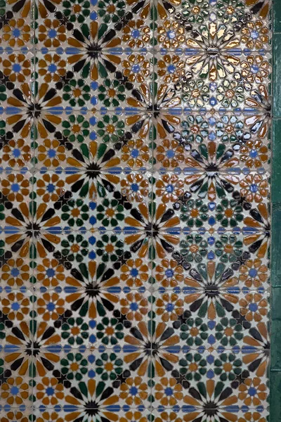Moorish Islamic Tile Design Close Texture Background Found Historical City — Stock Photo, Image