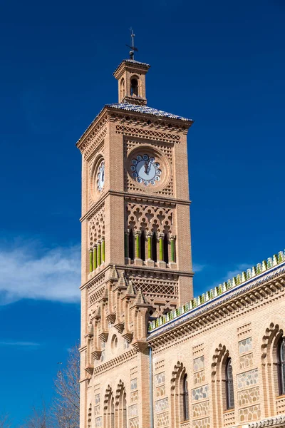 Mudejar Estilo Edifício Ornamentado Estação Ferroviária Toledo Mancha Espanha — Fotografia de Stock