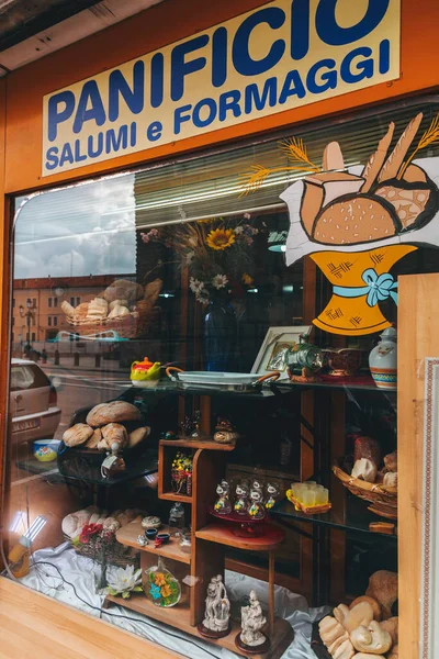 Venise Italie Avril 2022 Boulangerie Italienne Traditionnelle Collations Exposées Fenêtre — Photo