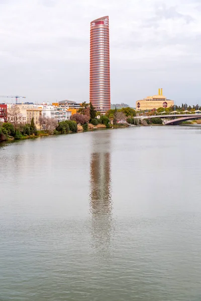 Seville Spain Feb 2022 Sevilla Tower Known 2015 Pelli Tower — 图库照片