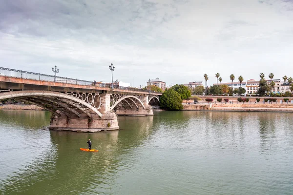 Seville Spain Feb 2022 Isabella Bridge Guadalqivir River Seville Spain — ストック写真