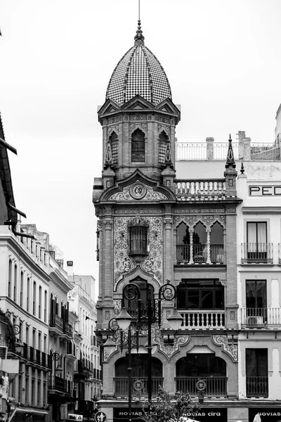 Sevilla España Feb 2022 Vista Típica Calle Arquitectura Genérica Sevilla — Foto de Stock