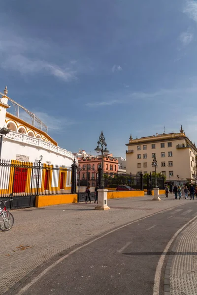 Seville Spain Feb 2022 Typical Street View Generic Architecture Seville — Foto Stock