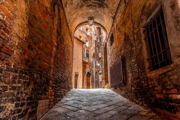 Siena Italien April 2022 Generische Architektur Und Straßenansicht Der Historischen — Stockfoto