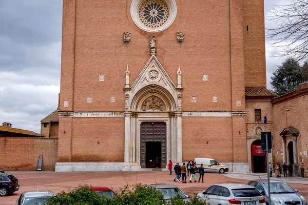 Siena Italia Abr 2022 Vista Exterior Basílica San Francesco Siena — Foto de Stock