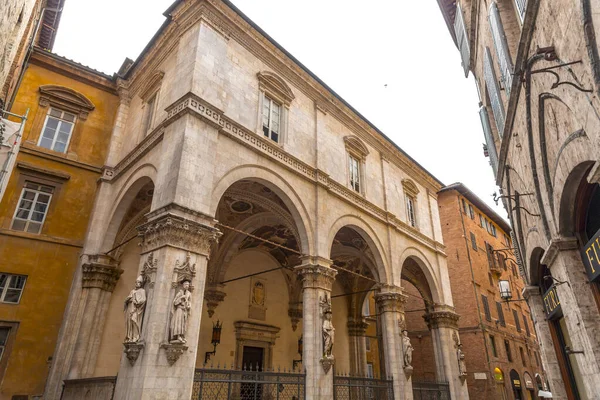 Siena Itália Apr 2022 Loggia Della Mercanzia Também Chamada Dei — Fotografia de Stock