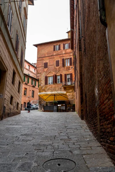 Siena Italy Apr 2022 Generic Architecture Street View Historical Italian — Stockfoto