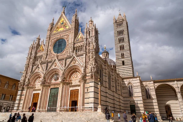 Siena Italy Apr 2022 Siena Cathedral Medieval Church Siena Dedicated — Stockfoto