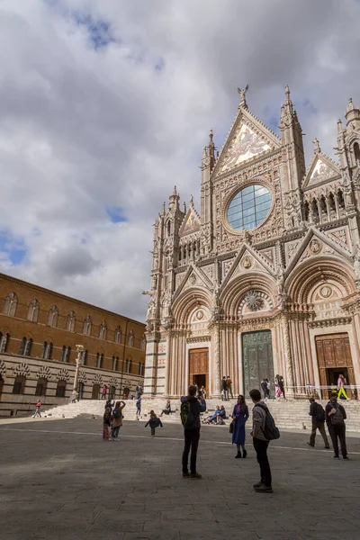 Siena Italy Apr 2022 Siena Cathedral Medieval Church Siena Dedicated — Stockfoto