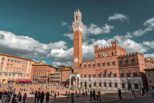 Siena Italy Apr 2022 Palazzo Pubblico Town Hall Palace Located — Stock fotografie