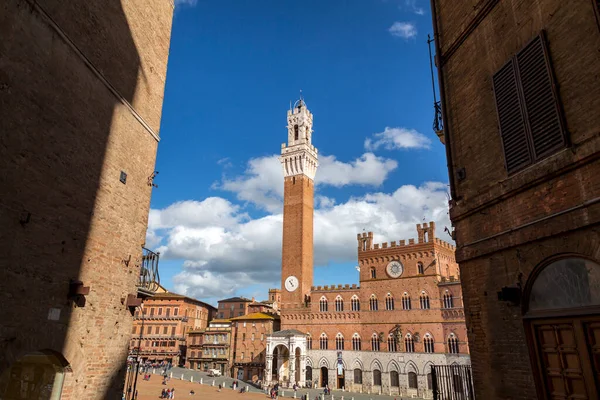 Sienne Italie Avril 2022 Palazzo Pubblico Hôtel Ville Est Palais — Photo