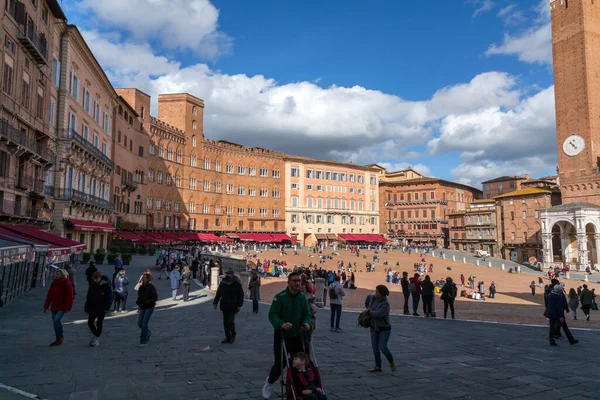 Siena Italy Apr 2022 Palazzo Pubblico Town Hall Palace Located — 图库照片