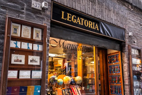 Siena Italy Apr 2022 Traditional Stationery Store Selling Local Handmade — 스톡 사진