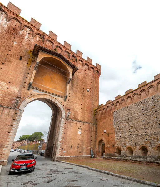 Siena Italy Apr 2022 Porta Romana One Portals Medieval Walls — Stock Photo, Image