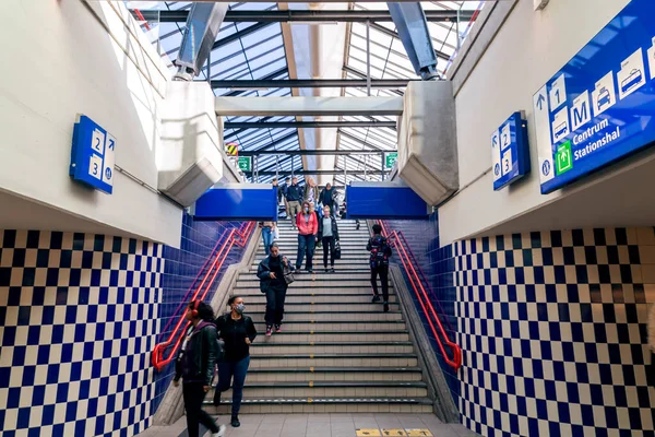 Schiedam Octubre 2021 Interior Estación Schiedam Centrum Schiedam Países Bajos — Foto de Stock