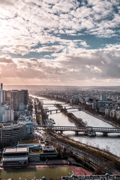 Paříž Francie Ledna 2022 Letecký Pohled Paříž Francouzské Hlavní Město — Stock fotografie
