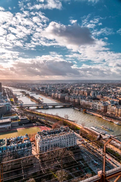 Paris France January 2022 Aerial View Paris French Capital Top — Stock Photo, Image