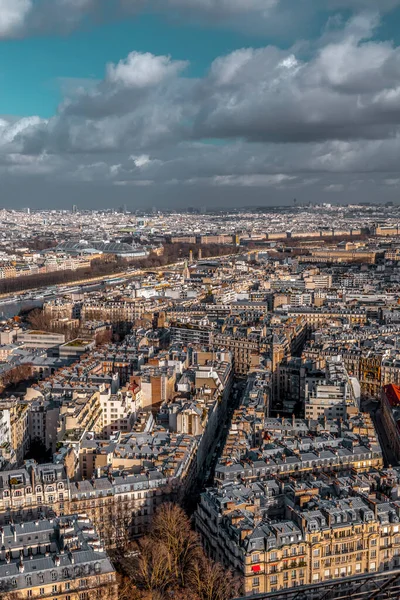 Paris France January 2022 Aerial View Paris French Capital Top — Stock Photo, Image