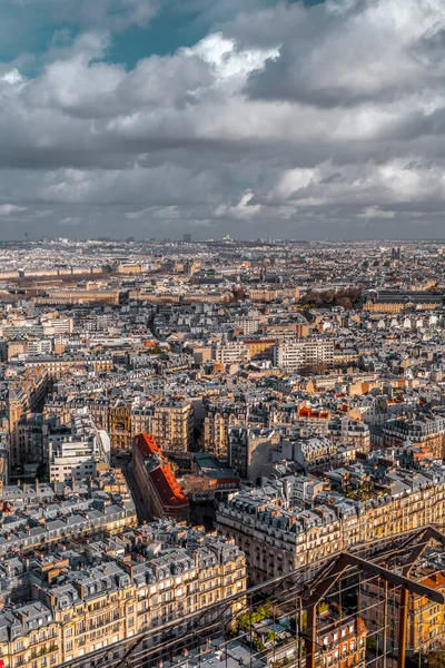 Paris France January 2022 Aerial View Paris French Capital Top — Stock Photo, Image