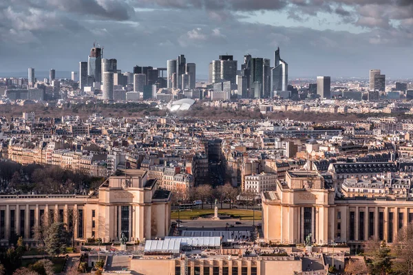 Parijs Frankrijk Januari 2022 Luchtfoto Van Parijs Franse Hoofdstad Vanaf — Stockfoto