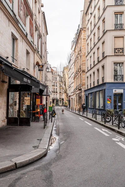 Париж Франция Января 2022 Года Общий Вид Улицу Парижа Столицы — стоковое фото