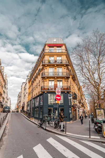 Parigi Francia Gennaio 2022 Vista Generale Sulla Strada Parigi Capitale — Foto Stock