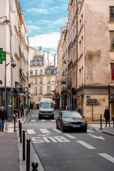 法国巴黎 2022年1月20日 法国首都巴黎的一般街景 典型的法国建筑和城市景观 — 图库照片