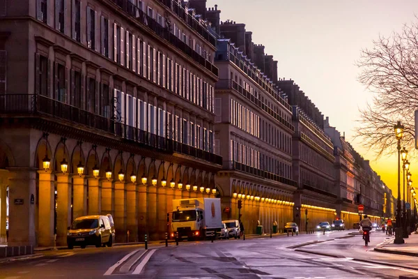 Paris França Jan 2022 Rue Rivoli Uma Rua Centro Paris — Fotografia de Stock