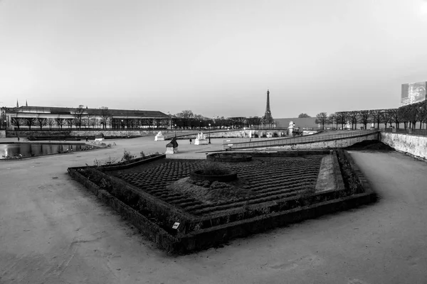 Paris France January 2022 Tuileries Garden Public Garden Located Louvre — стокове фото