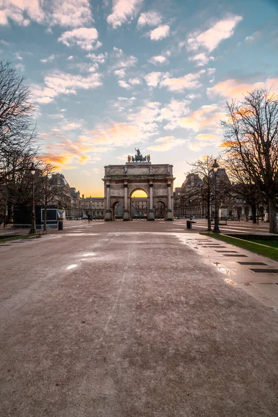 París Francia Ene 2022 Arco Del Triunfo Del Carrousel Arco — Foto de Stock