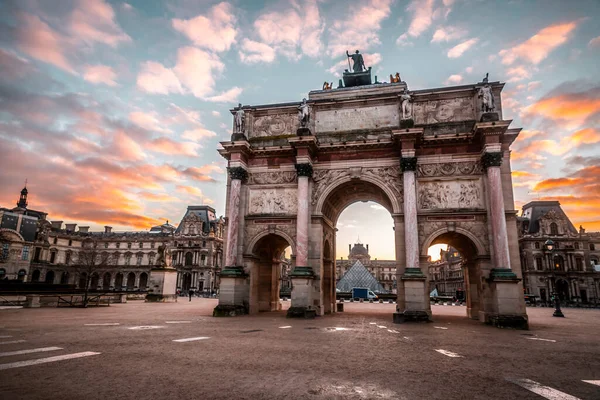 Paryż Francja Jan 2022 Arc Triomphe Carrousel Łuk Triumfalny Paryżu — Zdjęcie stockowe