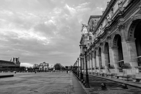 Paris France Jan 2022 Glass Pyramid Louvre Museum Main Entrance — Fotografia de Stock