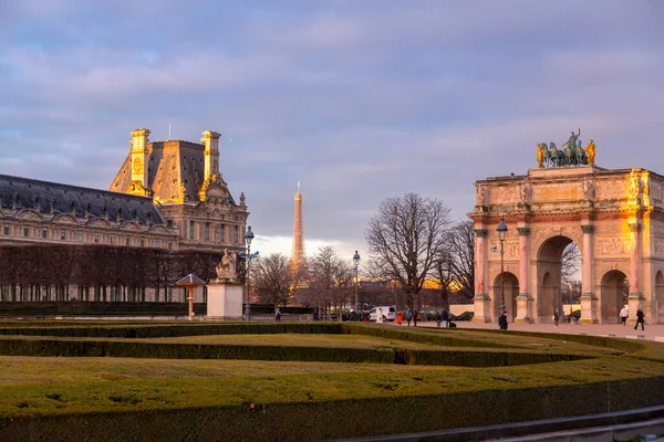 Paříž Francie Jan 2022 Arc Triomphe Carrousel Triumfální Oblouk Paříži — Stock fotografie